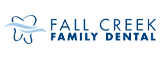 The Fall Creek Family Dental website scrolling logo