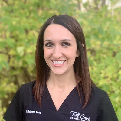A headshot of Dr. Rebecca Foss, a dentist at Fall Creek Family Dental.